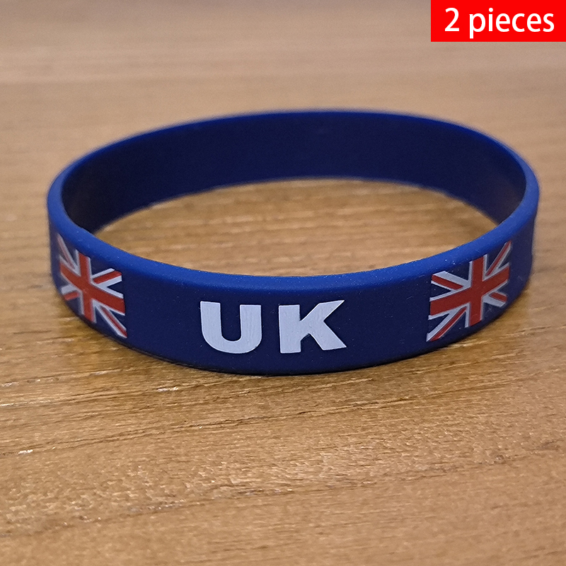 Men'S Fashion Uk - 2 pezzi braccialetti con bandiera nazionale
