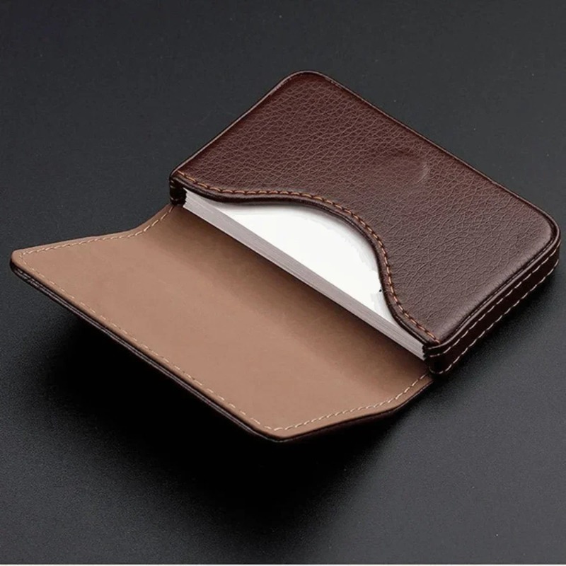 Men'S Fashion Visiting Card - Portacarte di Credito in Pelle PU