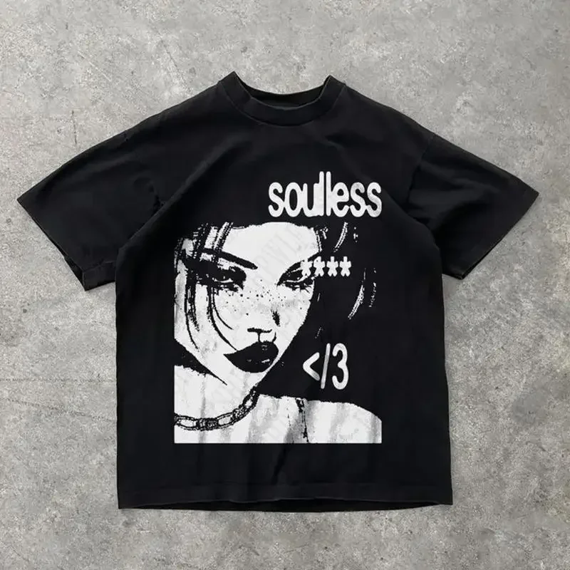 Mens Fashion In The 2000S - T-shirt in Cotone con Stampa Grafica