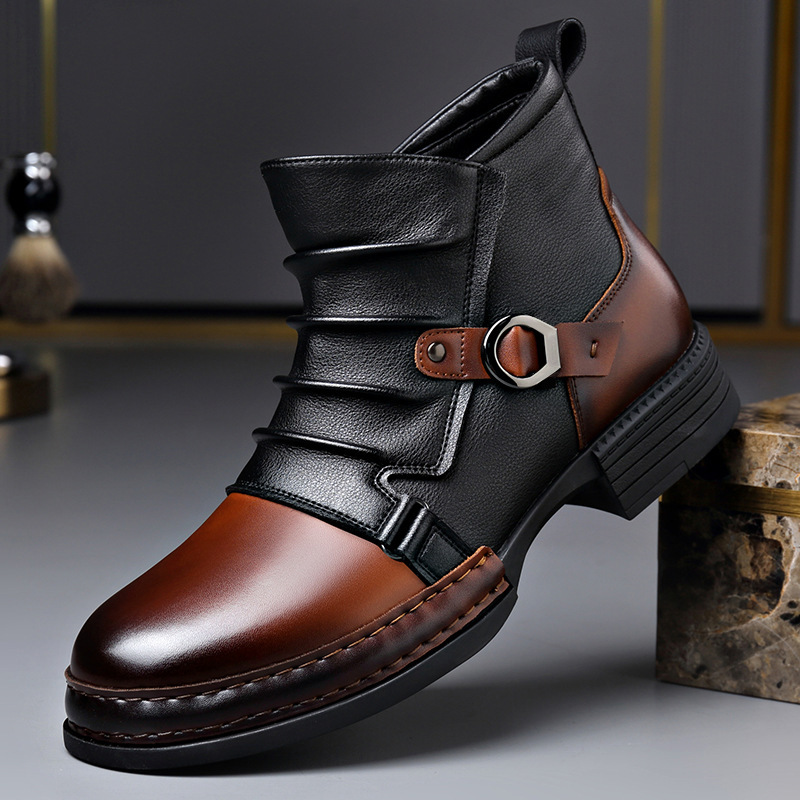 Fashion Men'S Boots - Stivali alla Caviglia Retrò Autunno Inverno