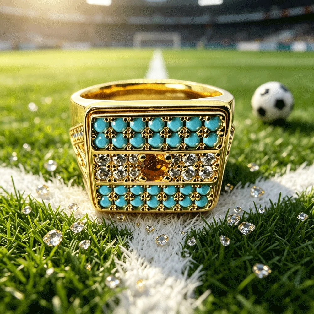 Men'S Fashion Easter - Anello Ispirato alla Bandiera Argentina con