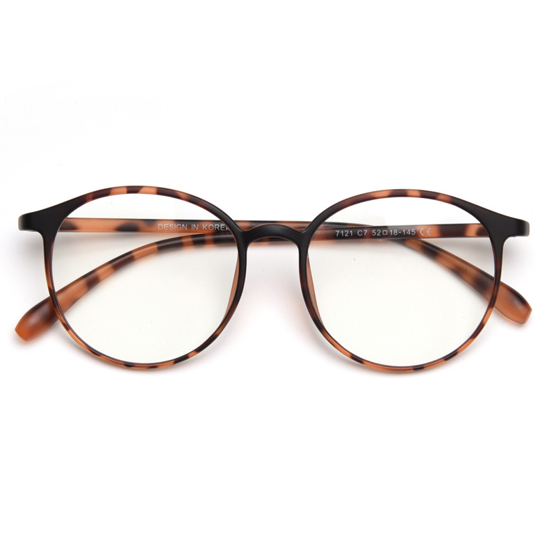 Men'S Fashion Non Prescription Glasses - Occhiali Ultraleggeri con Montatura Rotonda Retrò,