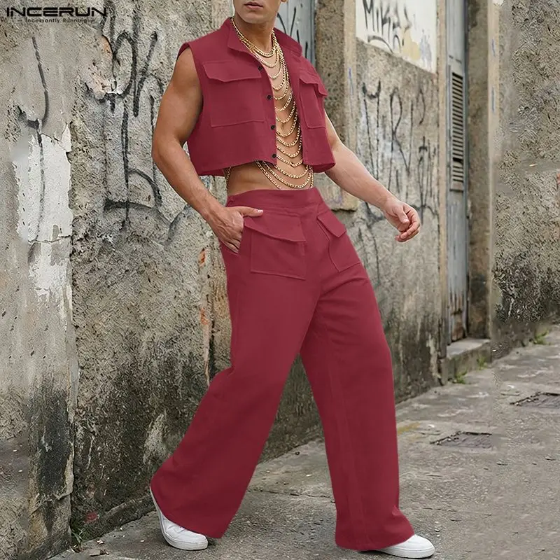 Men'S Spring Fashion - INCERUN Completi da Uomo: Top Corto