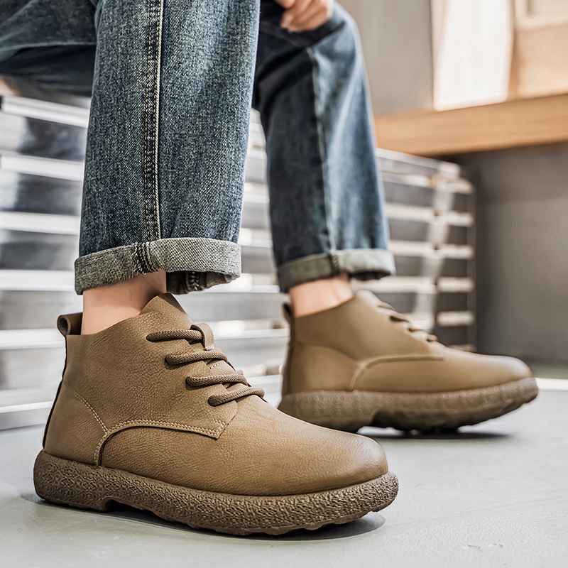 Fashion Men'S Boots - Stivaletti da uomo Stivaletti marroni Scarpe