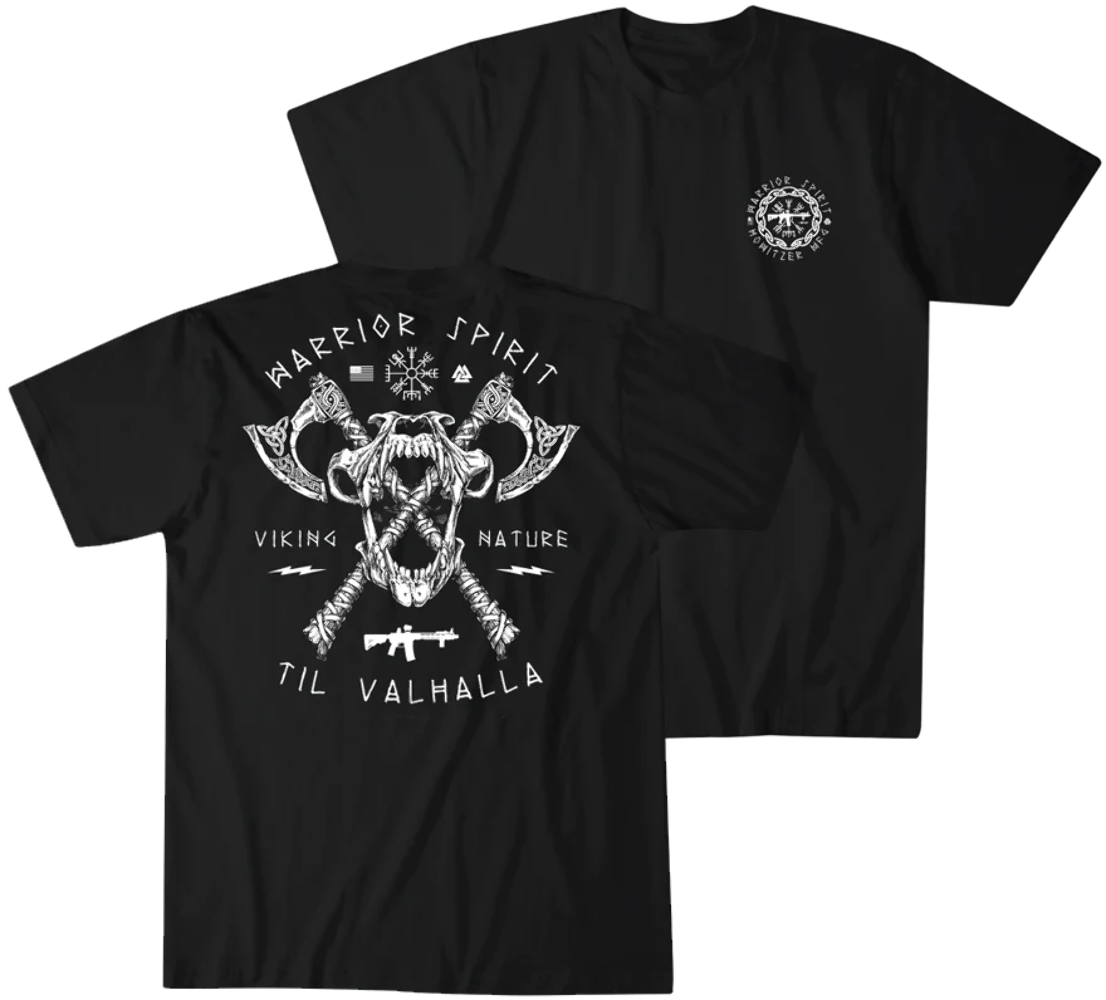 Military Shirt Men - T-shirt Til Valhalla Vi King Warrior