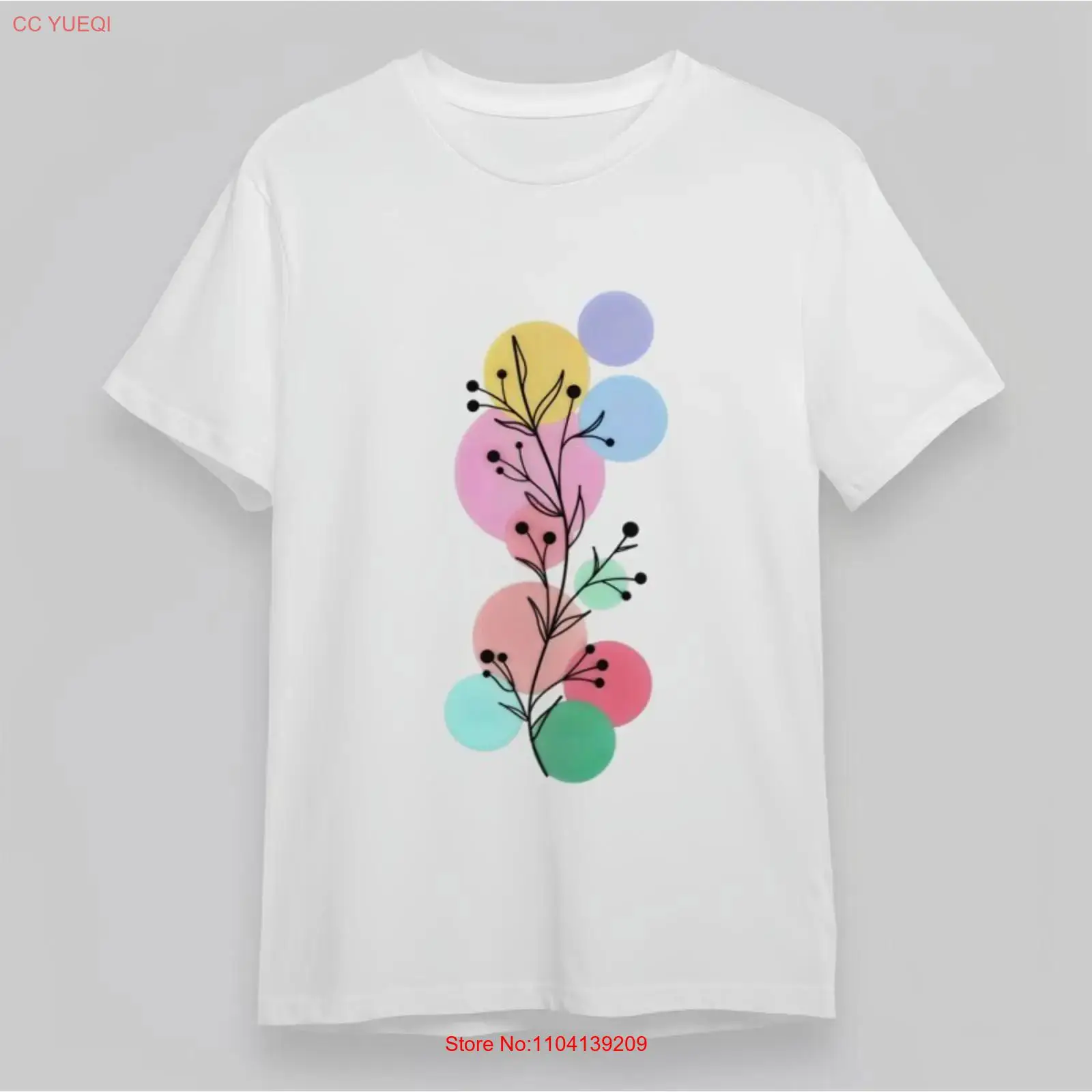 Men'S Fashion Line - T-shirt classica da donna con scollo