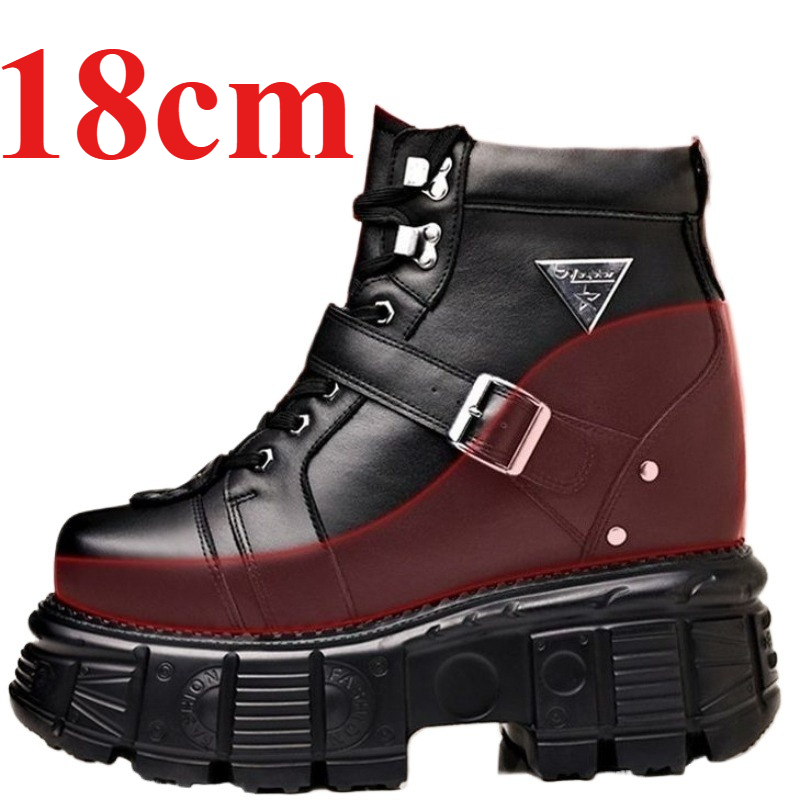 Fashion Men'S Boots - Stivali da Moto in Vera Pelle