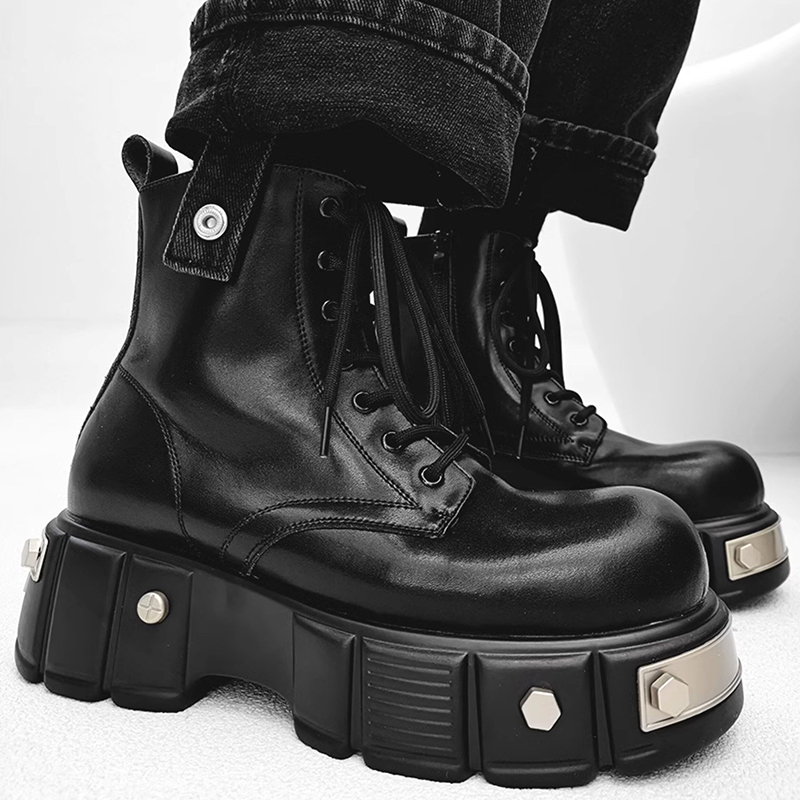 Fashion Men'S Boots - Stivali con plateau alto di design
