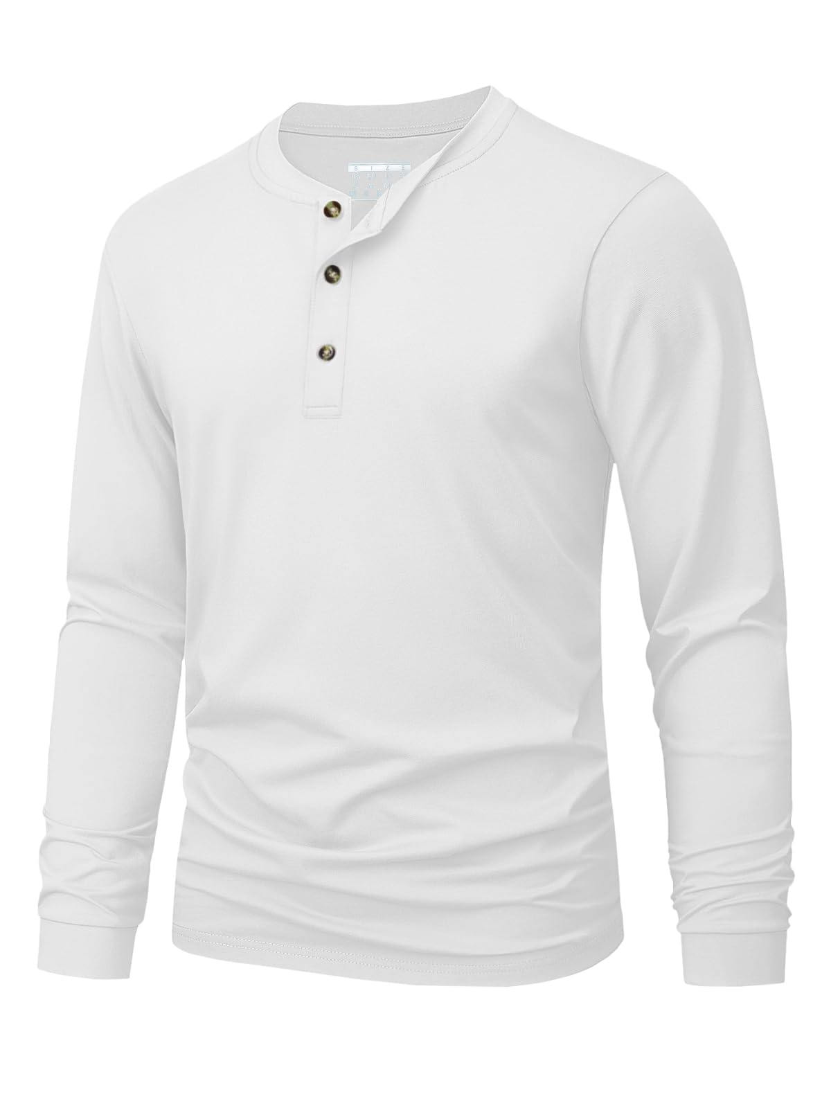 Men'S Spring Fashion - T-shirt Henley da uomo, tinta unita,