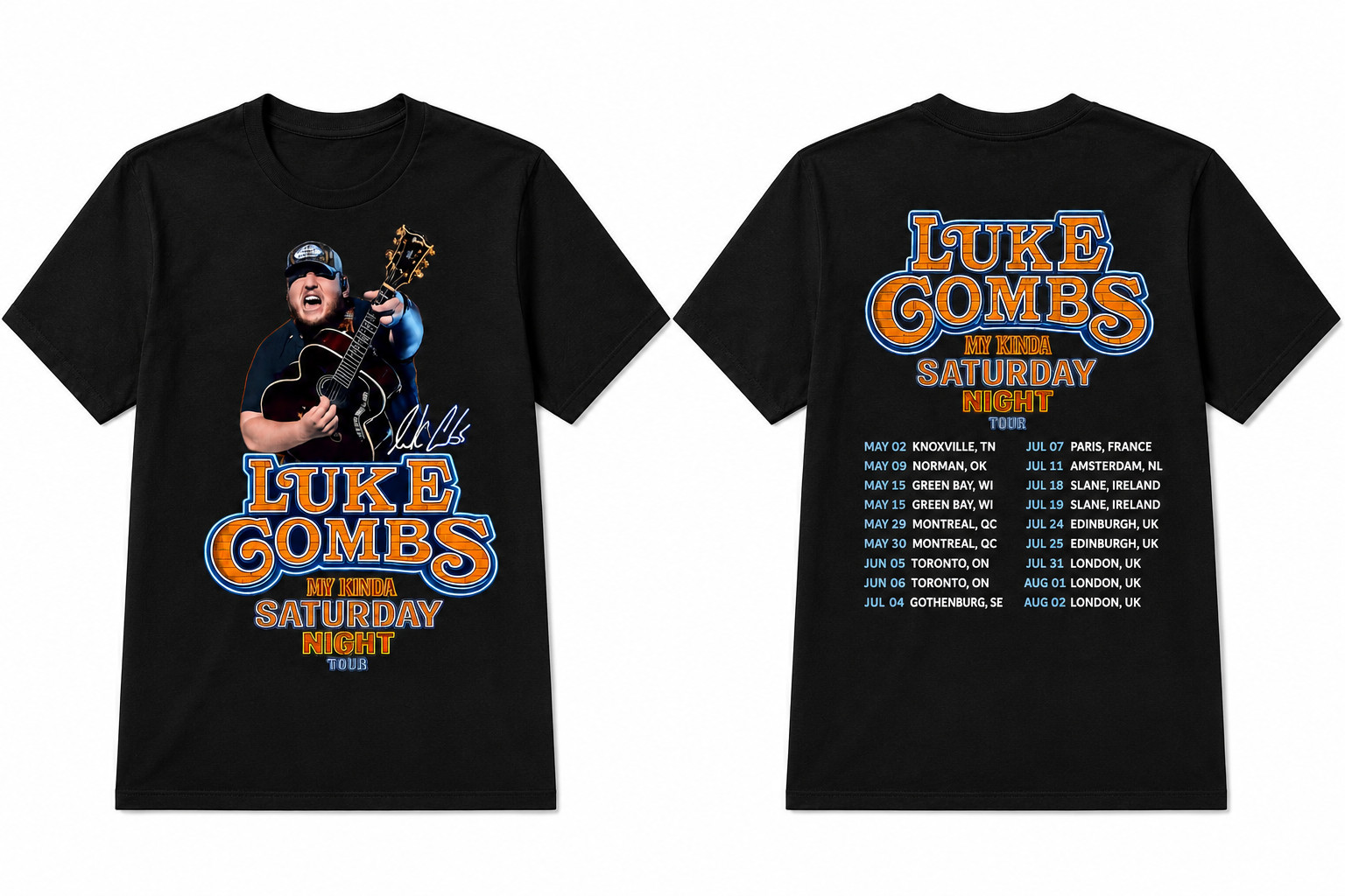 Men'S Fashion Uk - Maglietta nera Luke Combs My Kinda