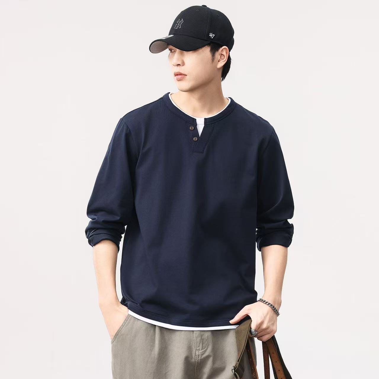 Men'S Spring Fashion - Nuova camicia da uomo a maniche
