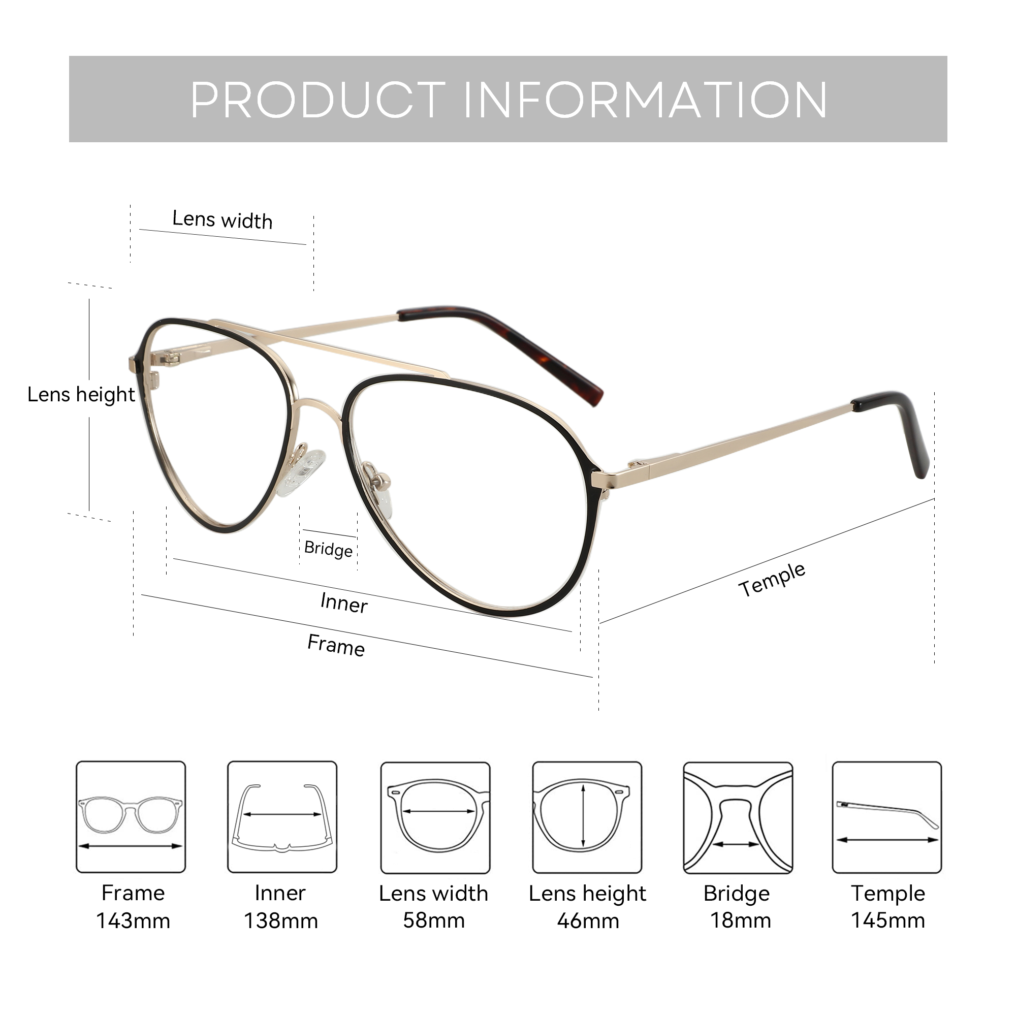 ZENOTTIC New Fashion Pilot occ - Men'S Fashion Non Prescription Glasses recensione e prezzo