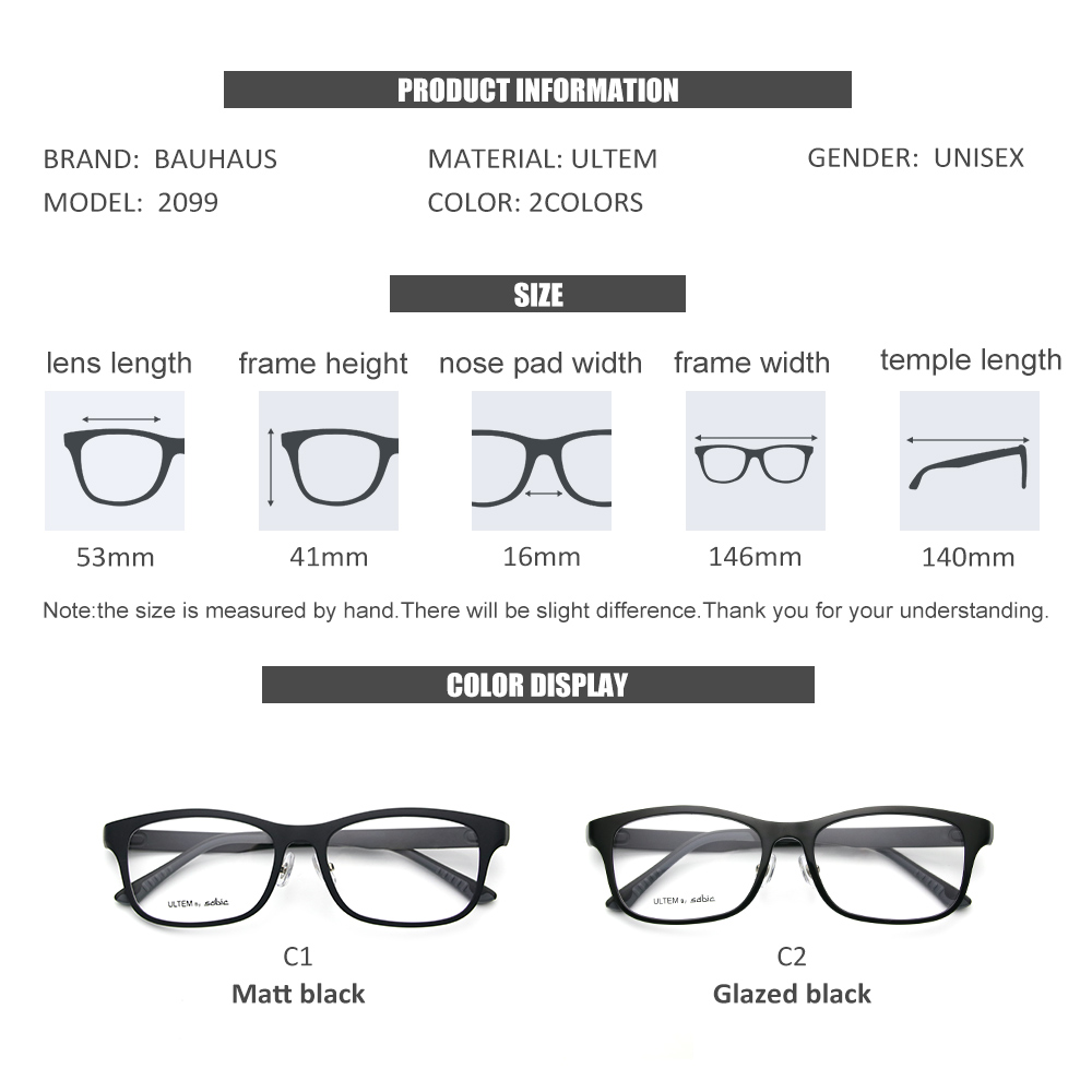 2099 occhiali da vista da uomo - Men'S Fashion Non Prescription Glasses recensione e prezzo