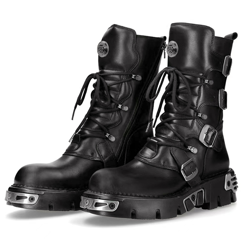 stivali da moto alti punk goti - Fashion Men'S Boots recensione e prezzo