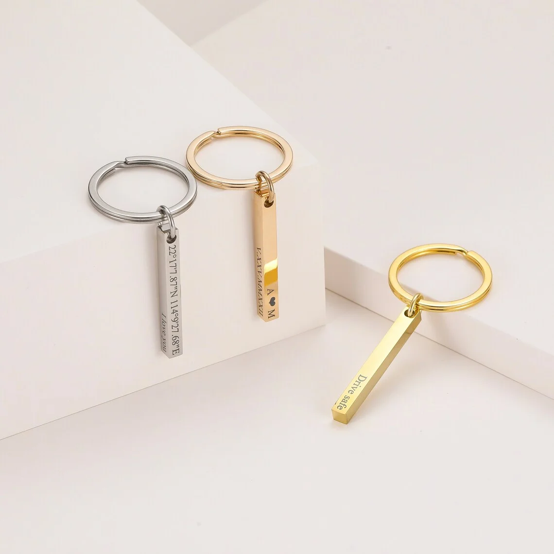 Portachiavi con barra incisa p - Men'S Fashion Gold Chain recensione e prezzo