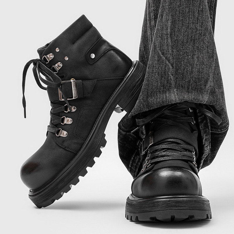 Stivali in pelle da uomo di ma - Fashion Men'S Boots recensione e prezzo