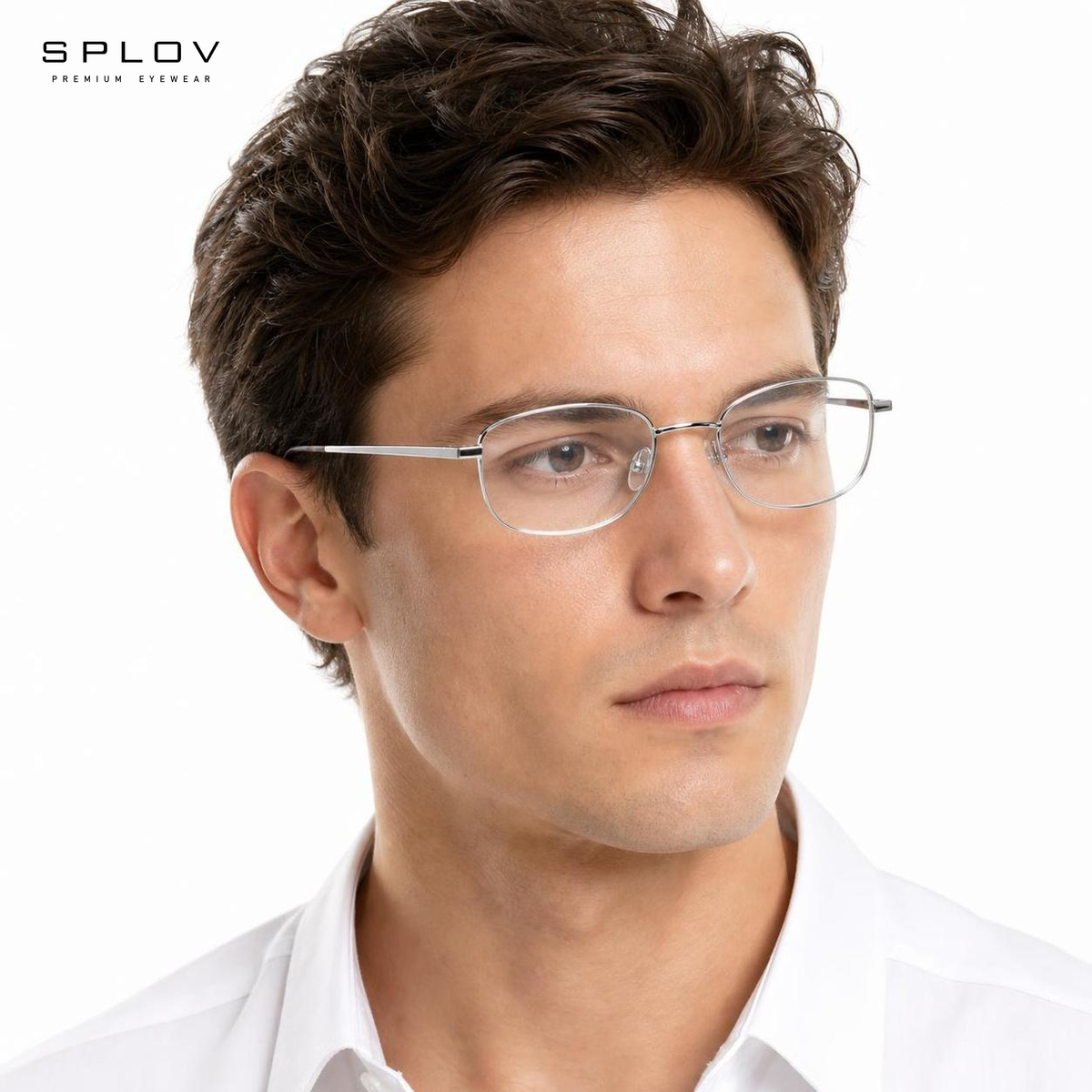Occhiali Quadrati in Metallo L - Men'S Fashion Non Prescription Glasses recensione e prezzo