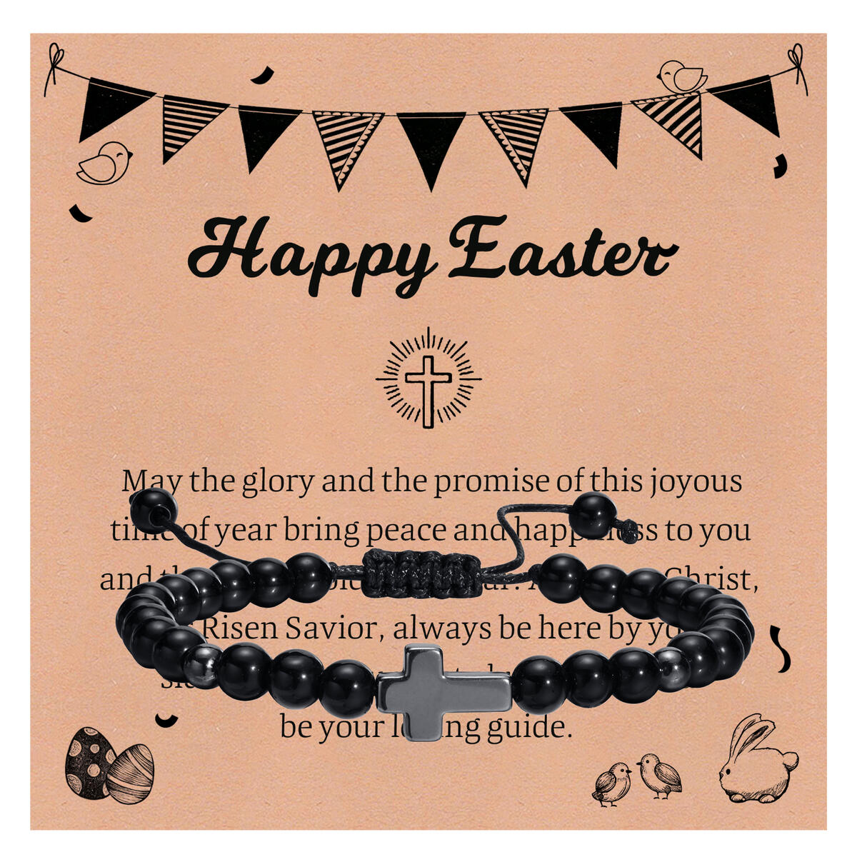 Bracciale con croce in ematite - Men'S Fashion Easter recensione e prezzo