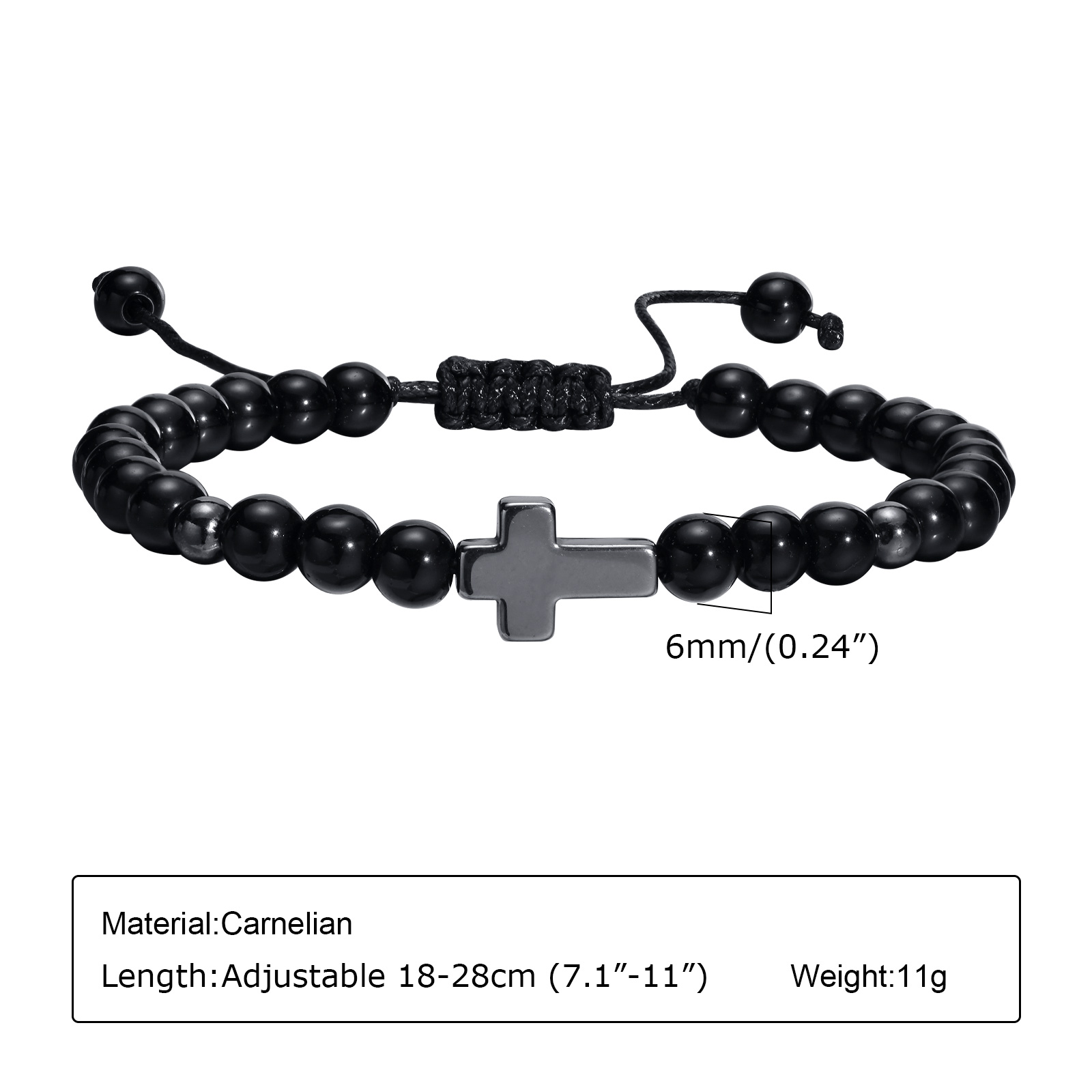 Bracciale con croce in ematite - Men'S Fashion Easter recensione e prezzo